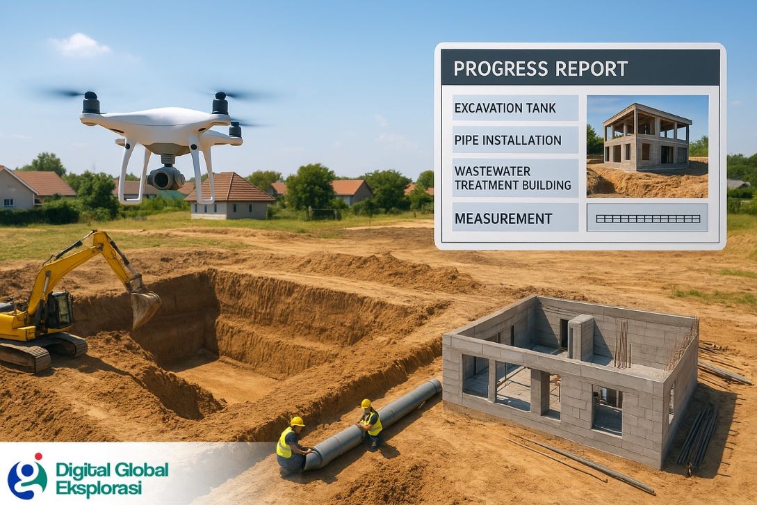 Pemetaan Drone untuk Sistem IPAL Perumahan di Depok,  Global Eksplorasi solusinya