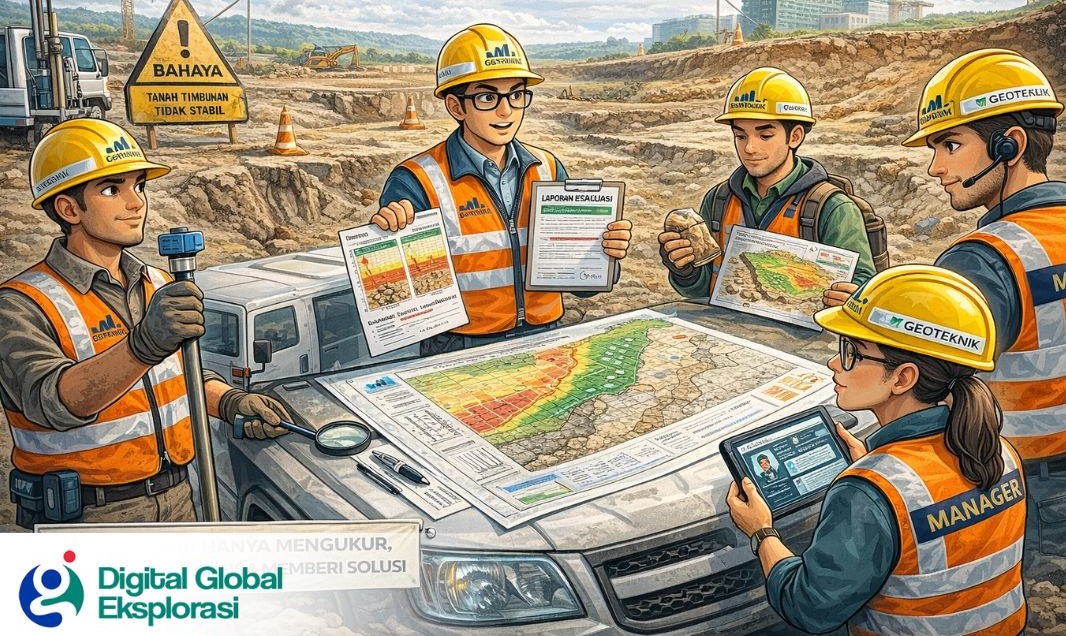 Sondir untuk Evaluasi Tanah Timbunan dan Bekas Galian di Daerah Payakumbuh, Digital Global Eksplorasi Solusinya