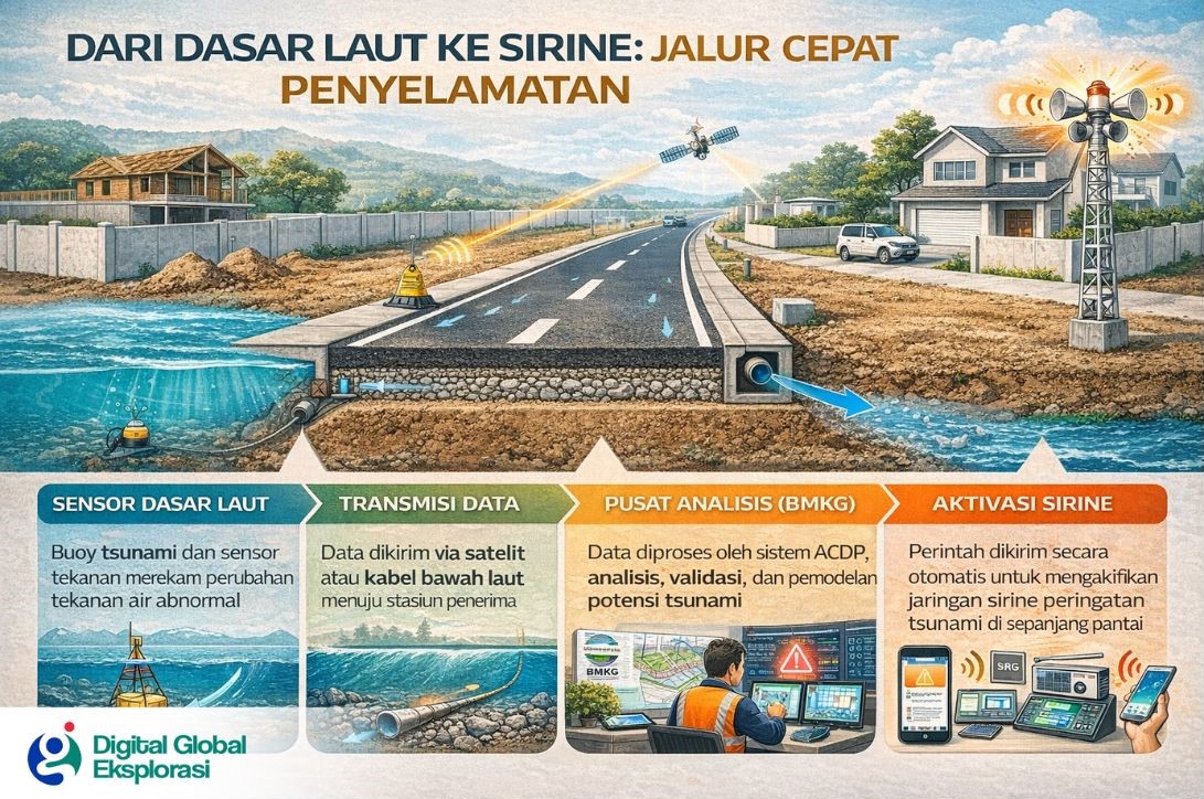 Sistem Peringatan Dini Tsunami Berbasis Hidrografi, Dari ADCP hingga Sirine