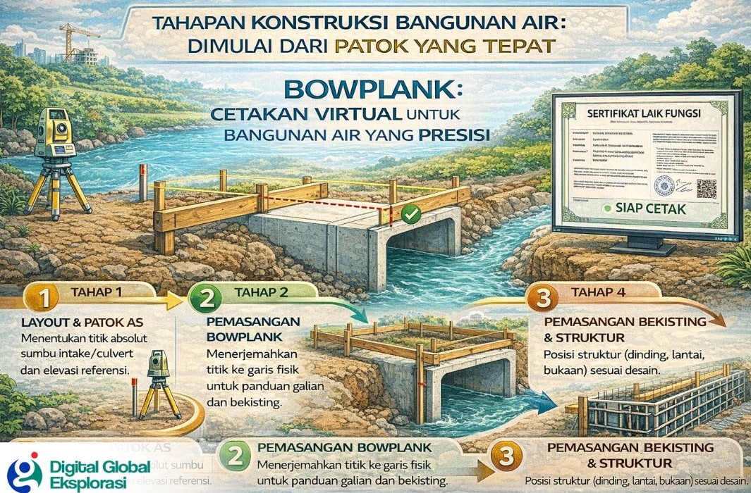 Berapa Biaya Pasang Patok Bowplank untuk Bangunan Air , Dari Gorong-gorong, Box Culvert hingga Intake