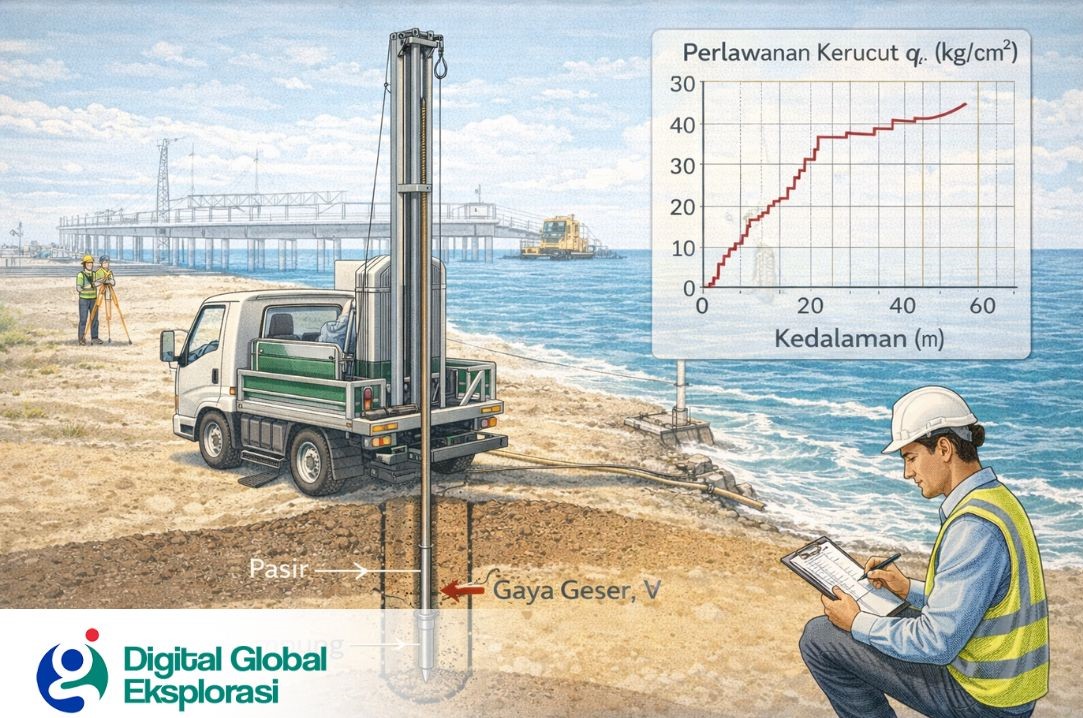 Sondir Tanah untuk Pembangunan Dermaga dan Fasilitas Maritim, Global Eksplorasi Ahlinya