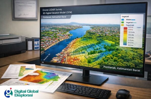 Jasa Pemetaan Tanah dengan Drone LiDAR di Pontianak, Pilihan Global Eksplorasi